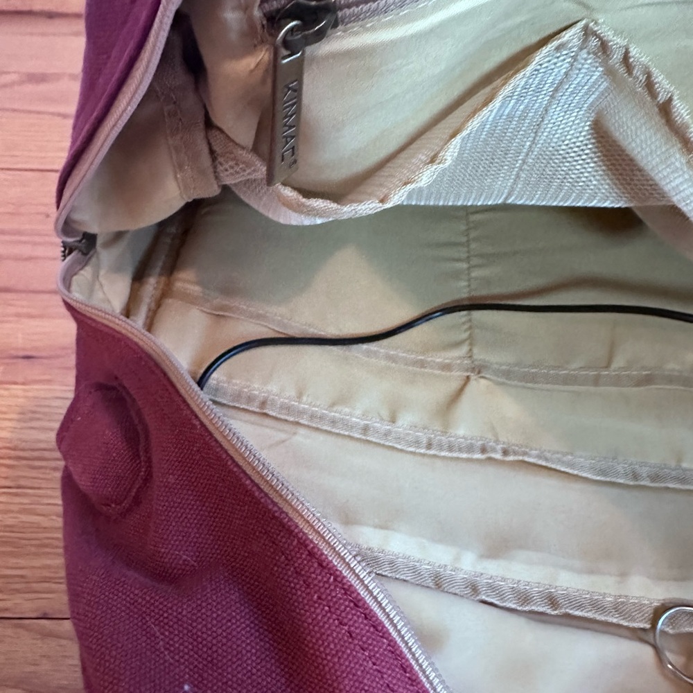 Kinmac Bohemian Marsala Red Canvas Backpack With … - image 7